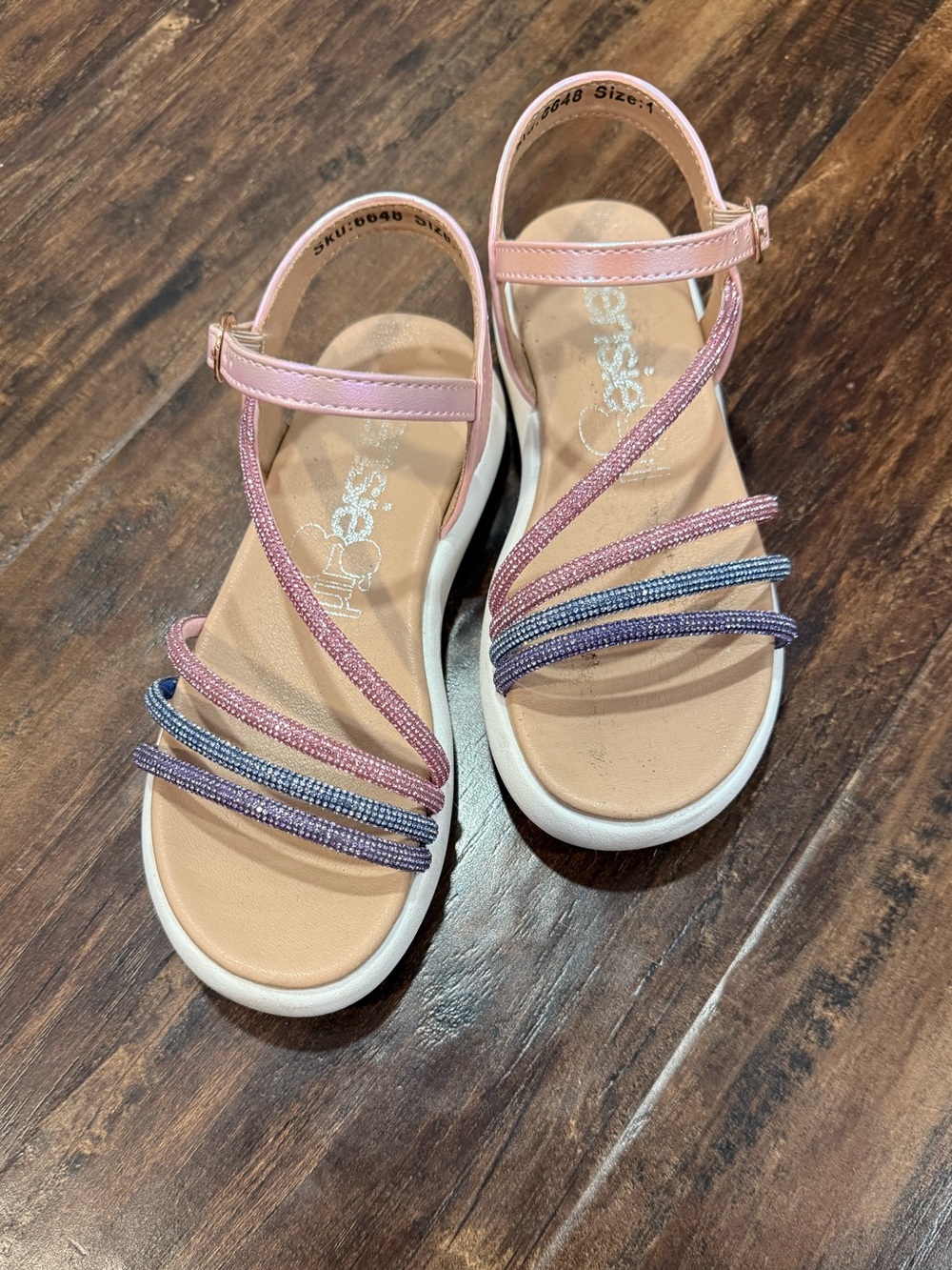 Kensie Girls Pink and Purple Strappy Sandals